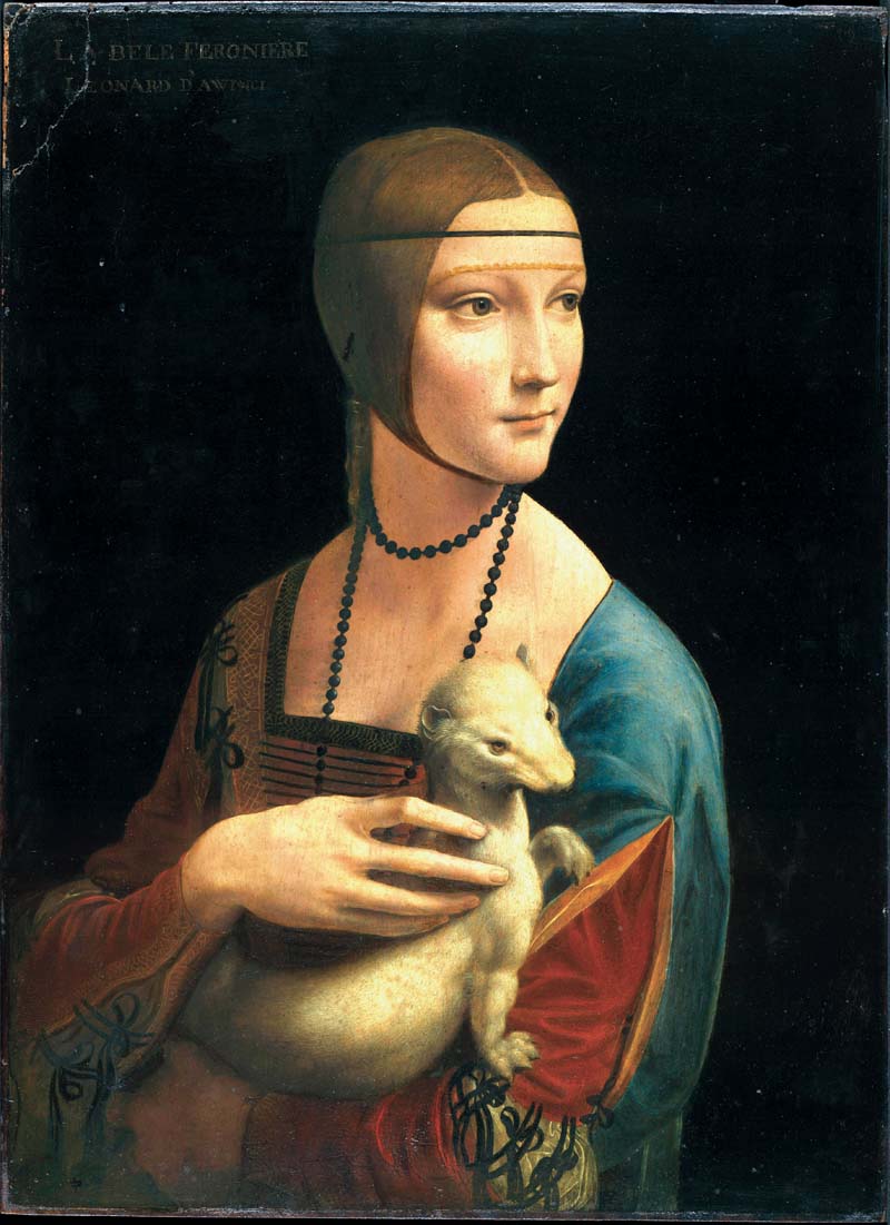 Leonardo da Vinci, Dama z gronostajem, 1483-1490, Muzeum Książąt Czartoryskich w Krakowie