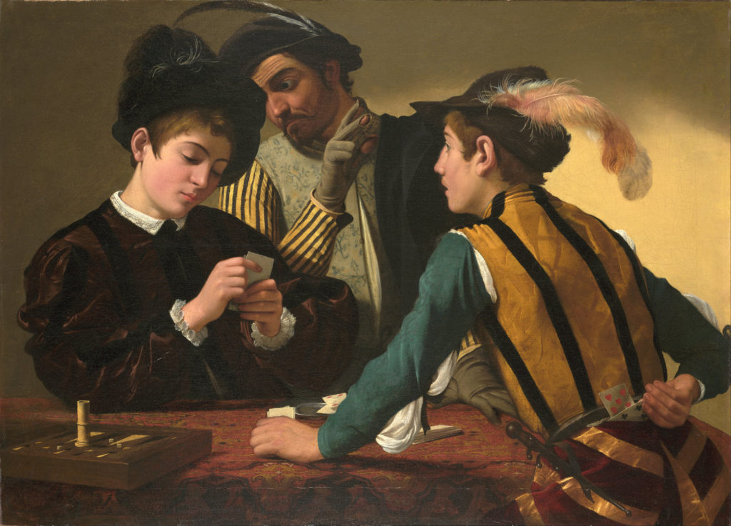 2. Caravaggio_(Michelangelo_Merisi)_-_The_Cardsharps_-_Google_Art_Project