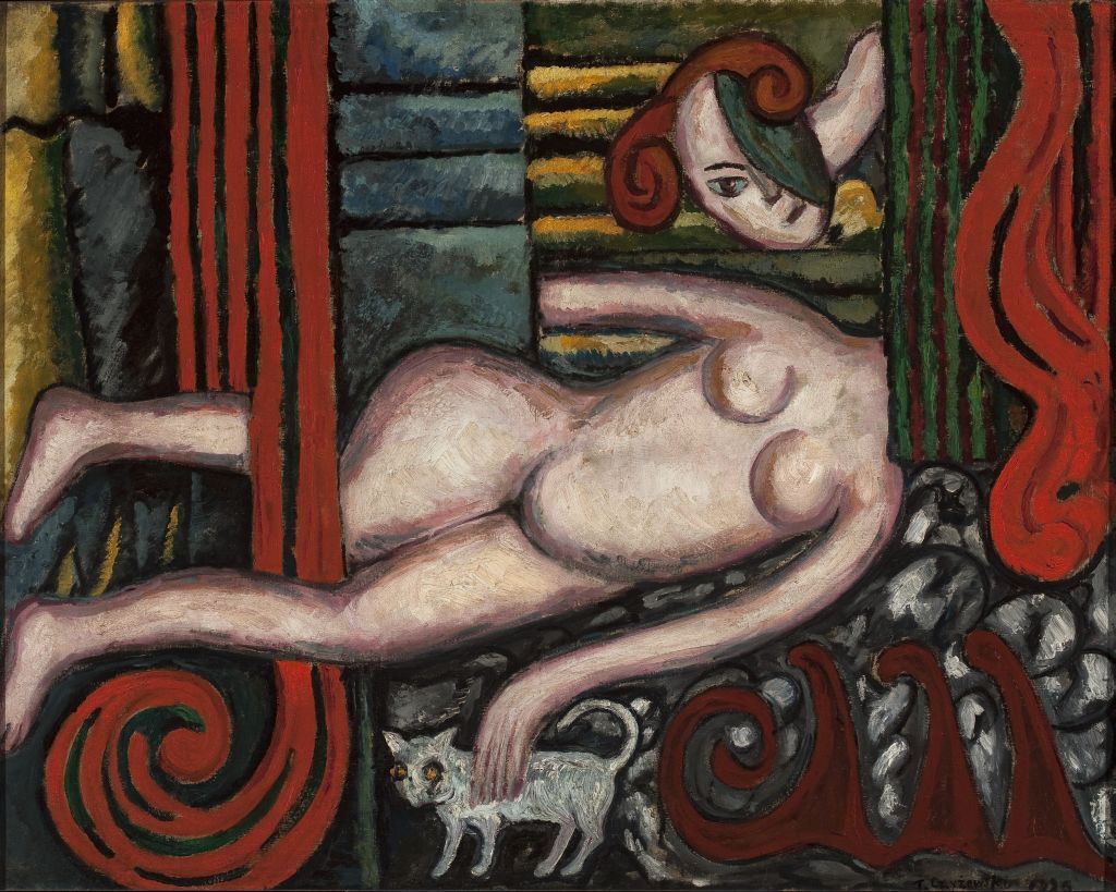 Tytus Czyżewski, "Akt z kotem", 1920
