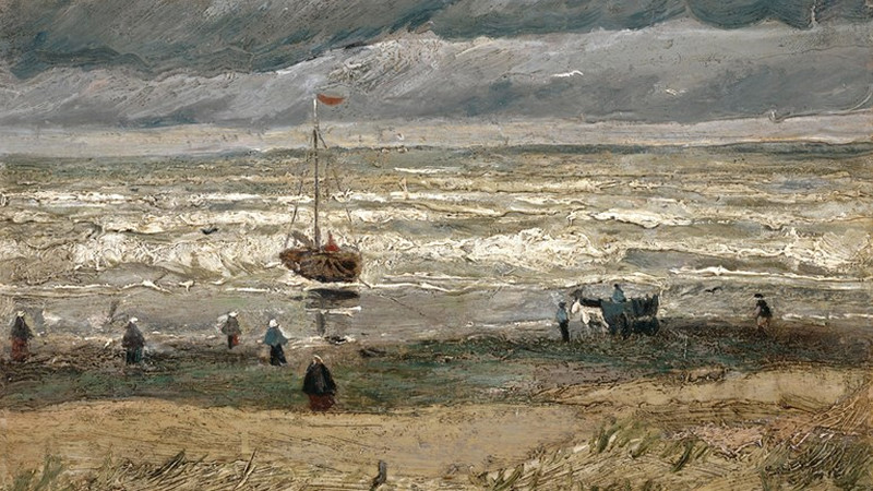 Vincent van Gogh, "Widok na morze w Scheveningen", 1882