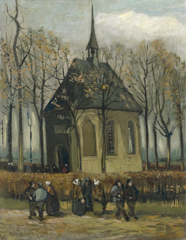 Vincent van Gogh, "Kongregacja opuszczająca reformowany w Nuenen", 1884/85