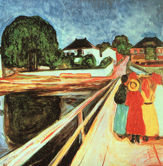 Edvard Munch, "Dziewczyny na moście", 1902, źródło: Sotheby's