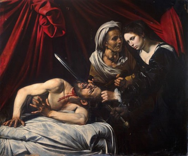 Caravaggio, "Judyta ucinająca głowę Holofernesowi", koniec XVI w.