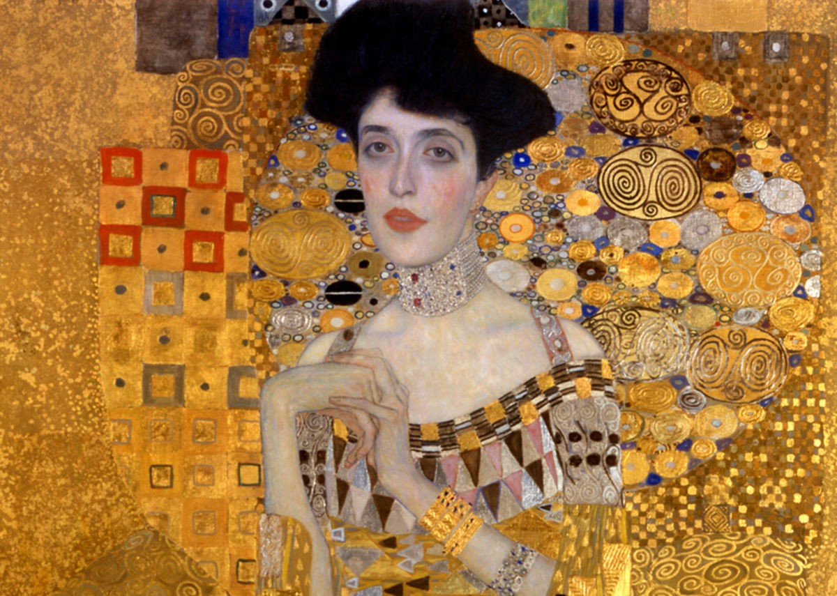Gustav Klimt, "Adele Bloch-Bauer I", detal, 1907