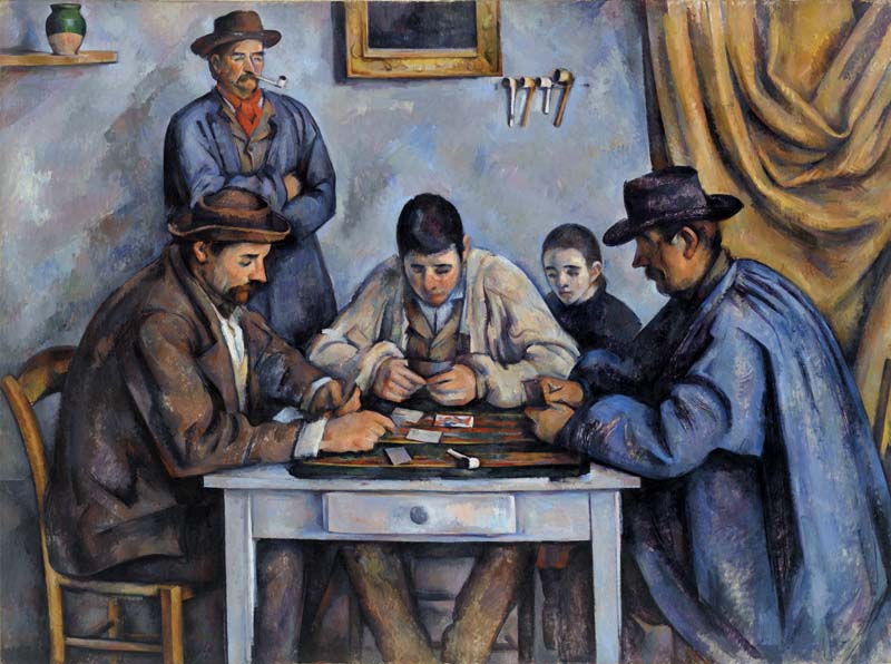 Paul Cézanne, 1839–1906. Grający w karty (Les Joueurs de cartes), 1890–1892. Olej na płótnie, 53 1/4 x 71 5/8 (135.3 x 181.9 cm). BF564. Zdjęcie: © 2012 The Barnes Foundation