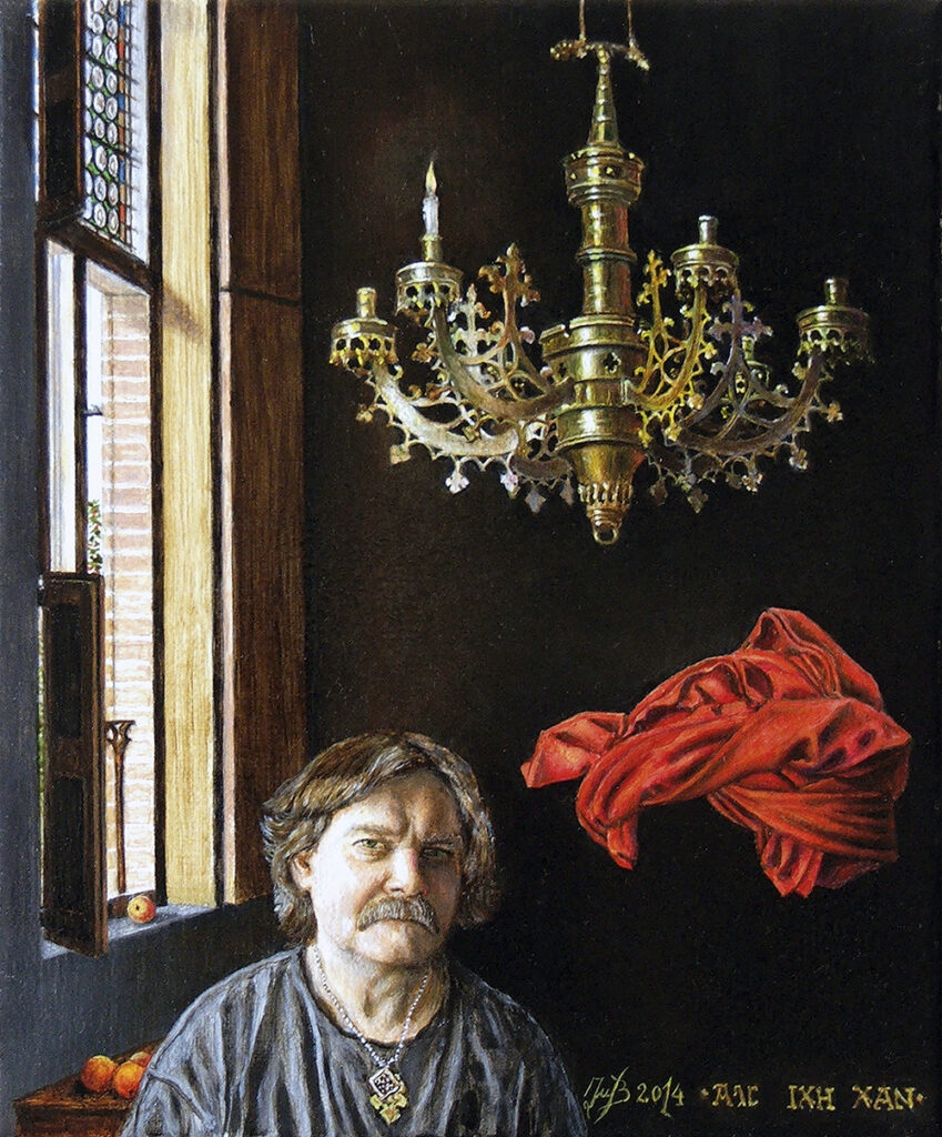 Iwo Birkenmajer, ALC IXH XAN, olej na płótnie, 23,5 × 19,5 cm, 2014